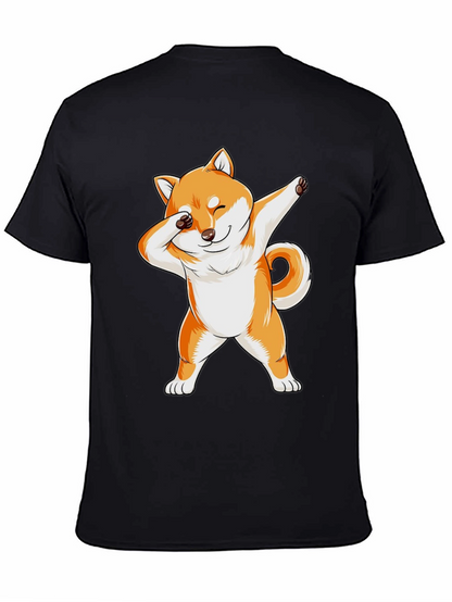 Dabbing Shiba Inu Graphic Tee - Black
