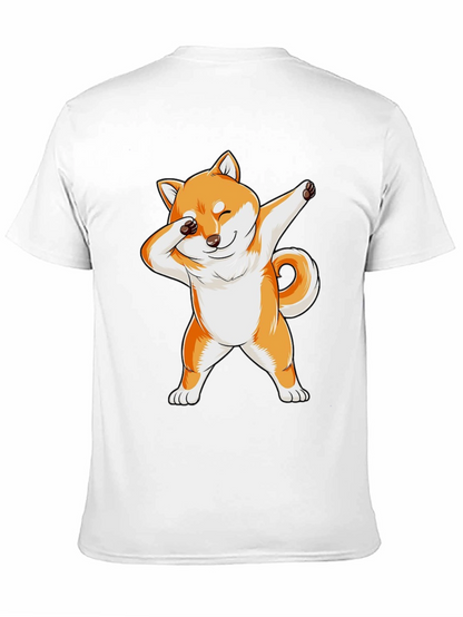 Dabbing Shiba Inu Graphic Tee - Black