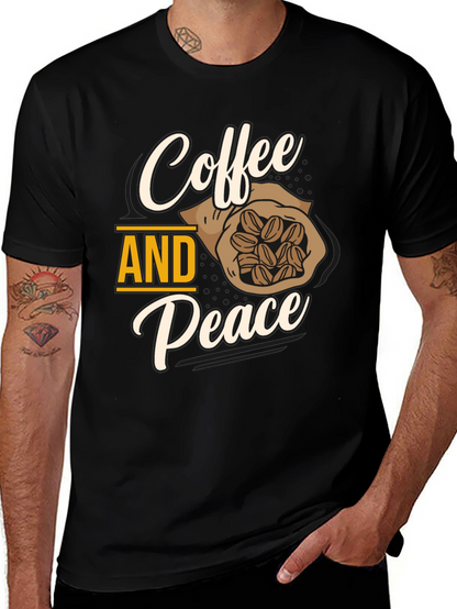 Coffee and Peace Graphic T-Shirt