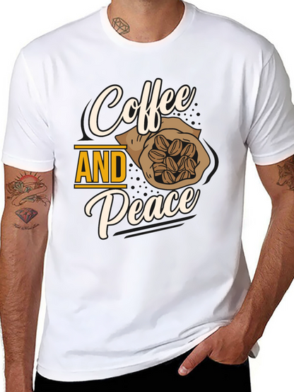 Coffee and Peace Graphic T-Shirt