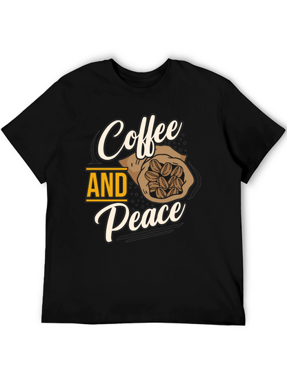 Coffee and Peace Graphic T-Shirt