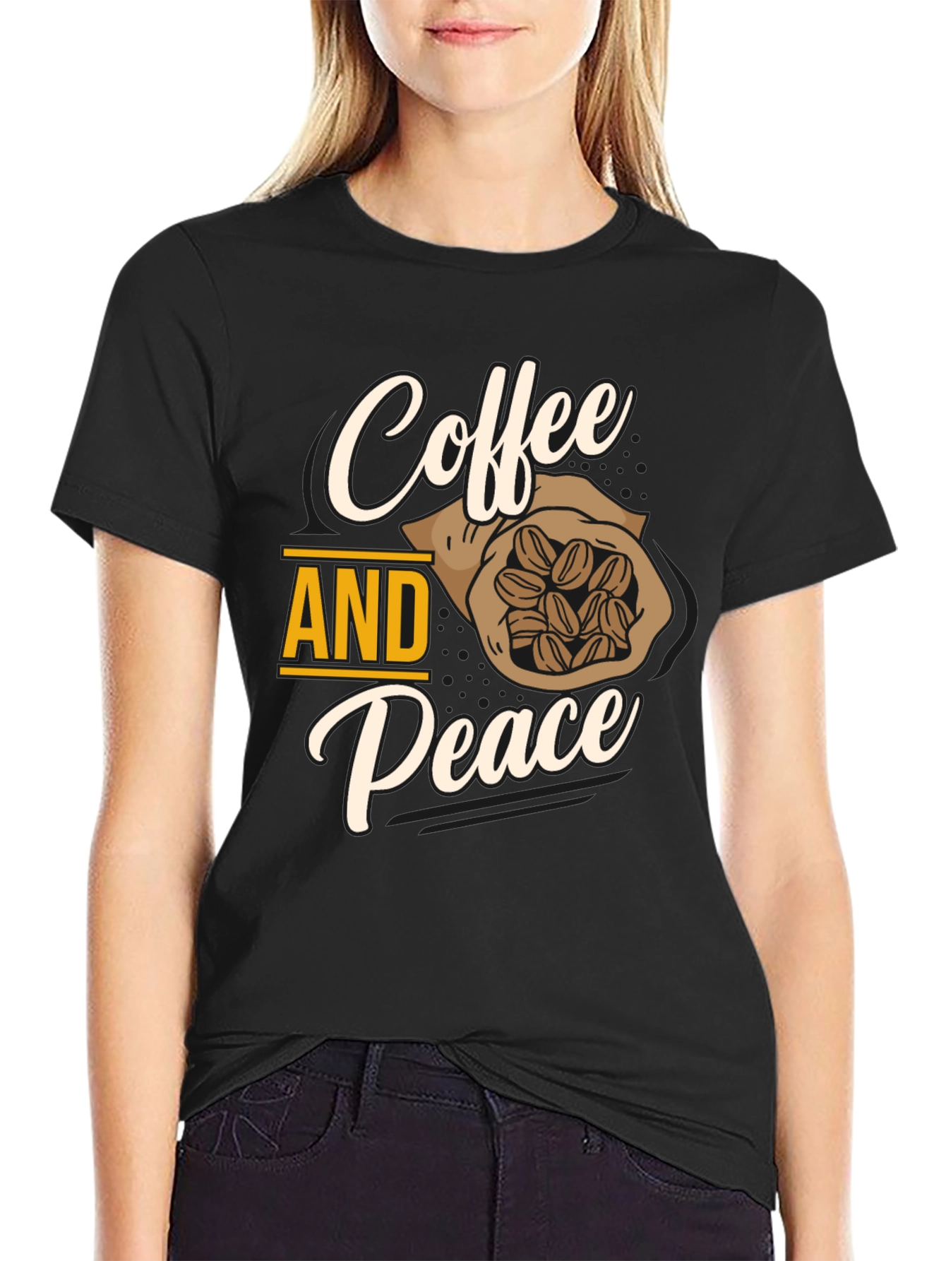 Coffee and Peace Graphic T-Shirt