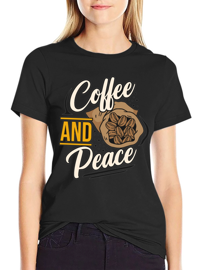 Coffee and Peace Graphic T-Shirt