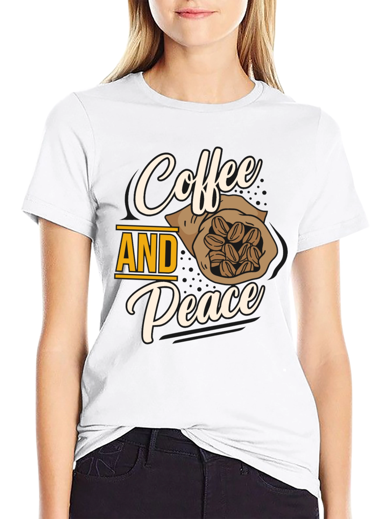 Coffee and Peace Graphic T-Shirt