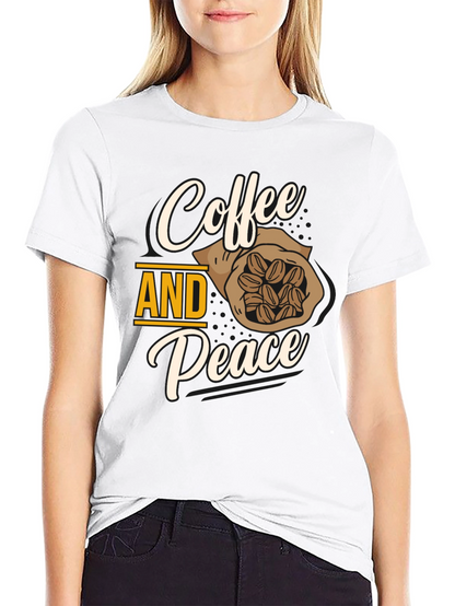 Coffee and Peace Graphic T-Shirt