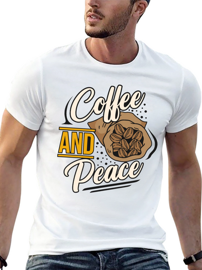 Coffee and Peace Graphic T-Shirt