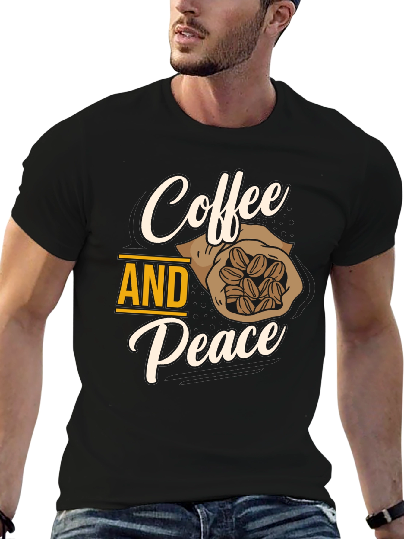 Coffee and Peace Graphic T-Shirt