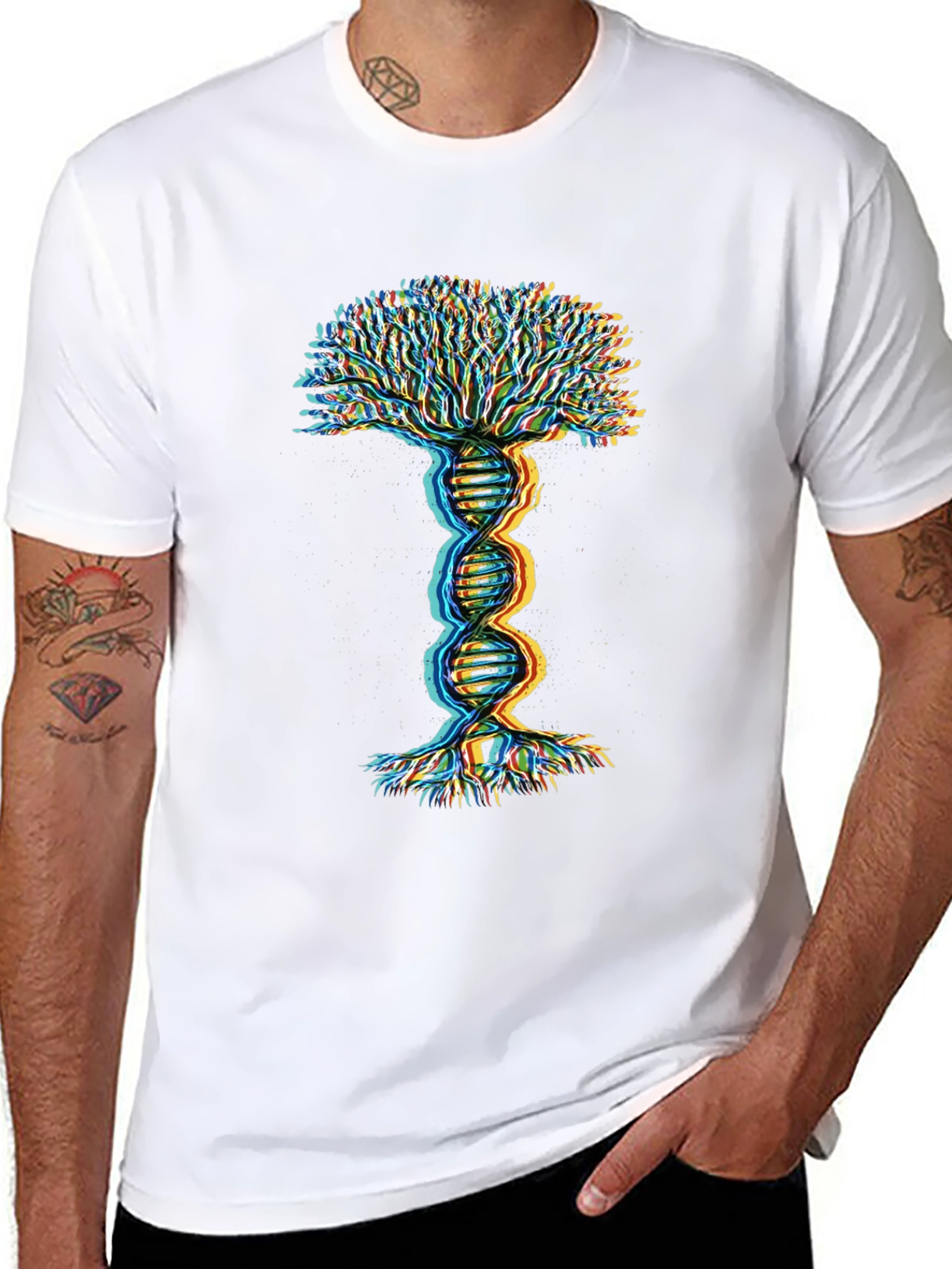 DNA Tree of Life Graphic Tee - Black