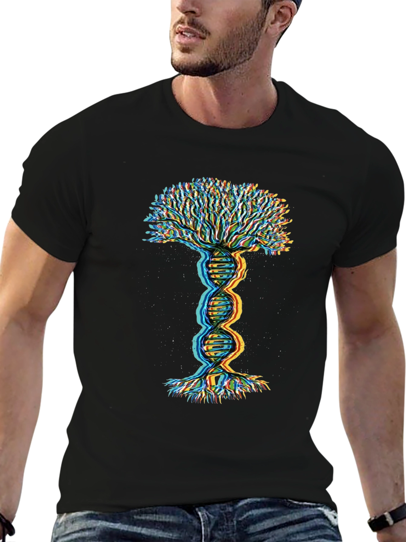 DNA Tree of Life Graphic Tee - Black