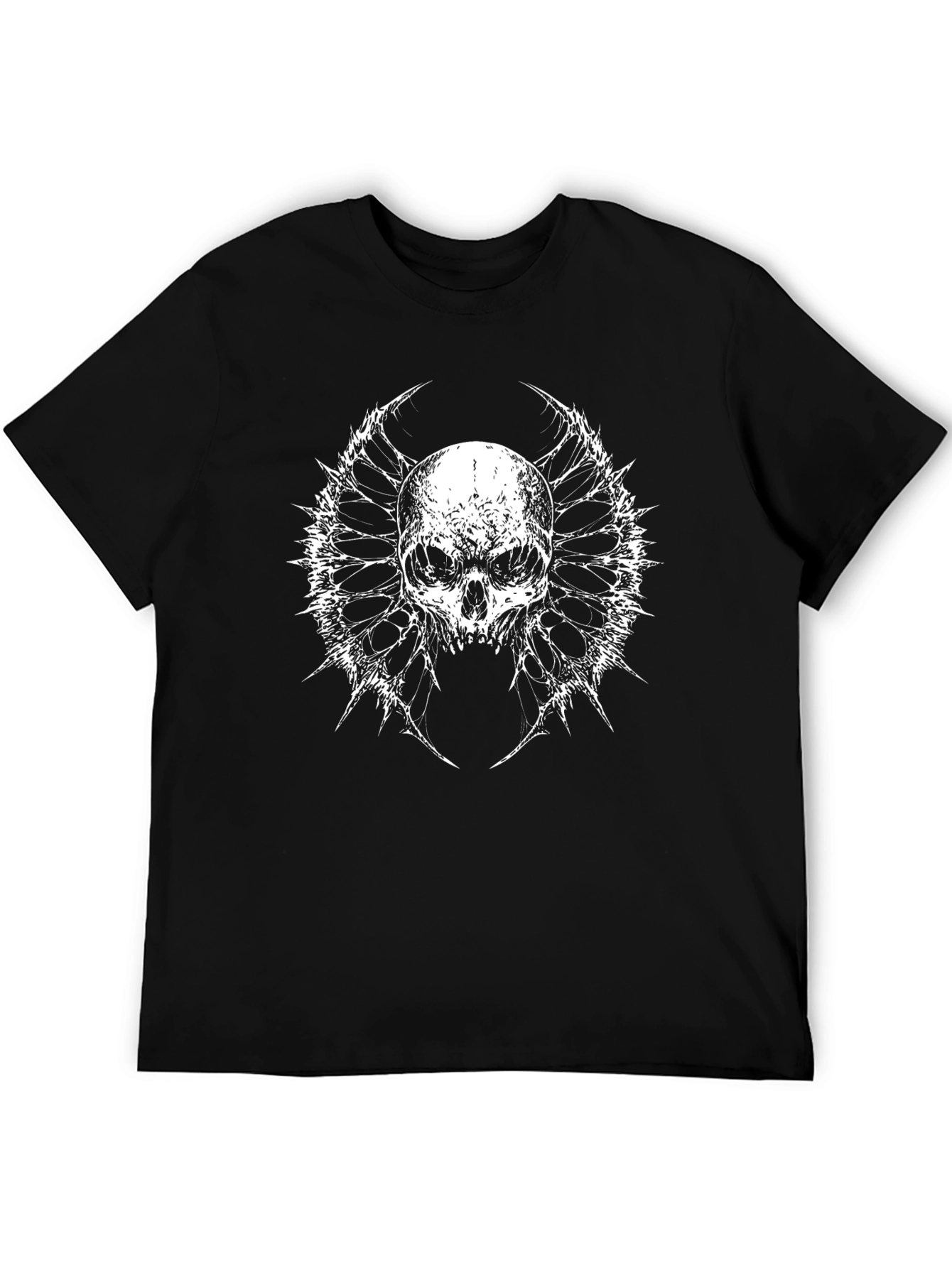Skull Graphic Black T-Shirt - Edgy Style
