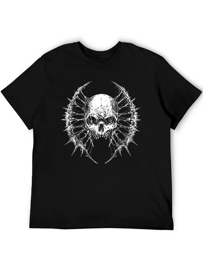 Skull Graphic Black T-Shirt - Edgy Style