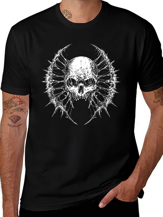 Skull Graphic Black T-Shirt - Edgy Style