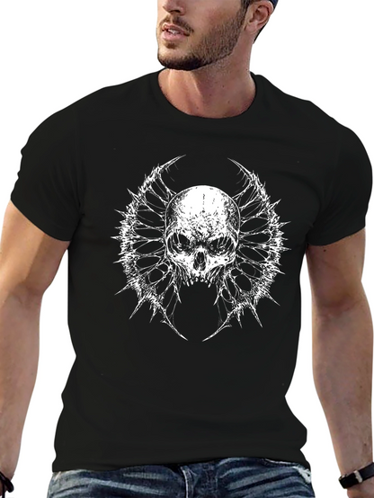 Skull Graphic Black T-Shirt - Edgy Style