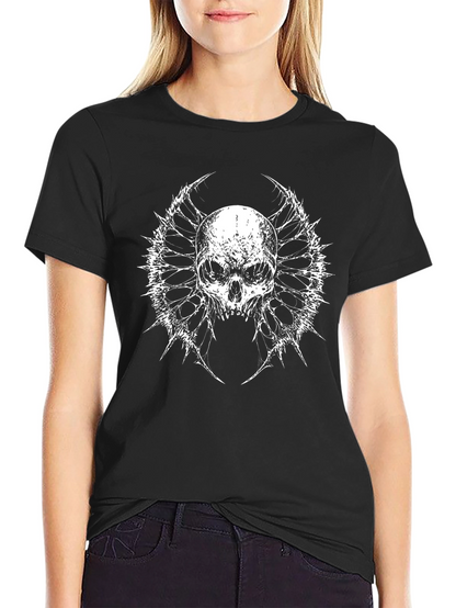 Skull Graphic Black T-Shirt - Edgy Style
