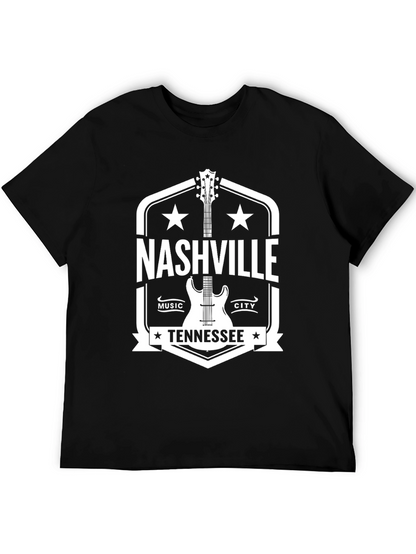 Nashville Tennessee Music City Guitar T-Shirt