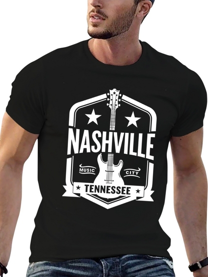 Nashville Tennessee Music City Guitar T-Shirt
