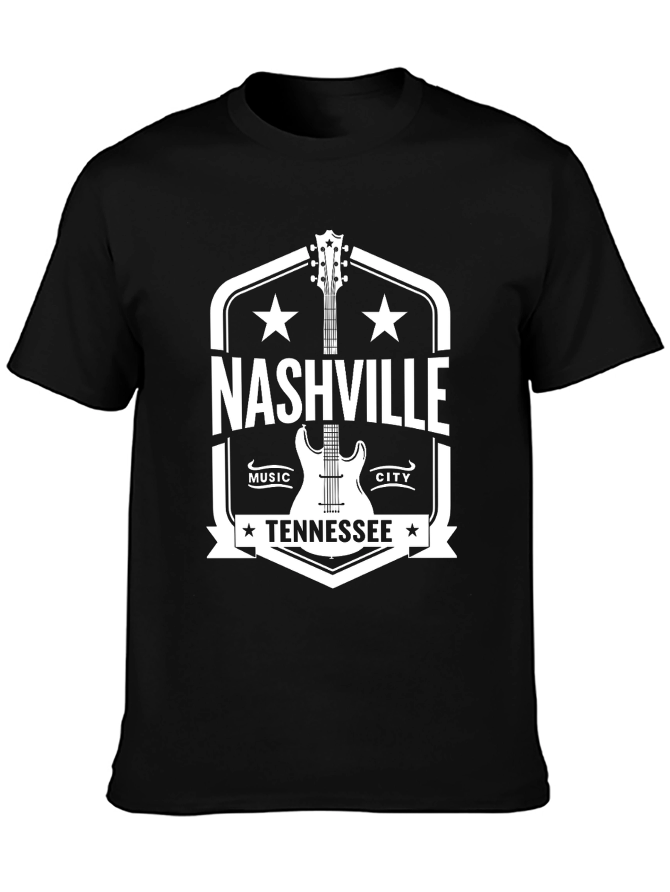 Nashville Tennessee Music City Guitar T-Shirt