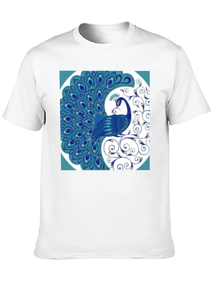 Peacock Graphic Tee - Stylish Mens T-Shirt