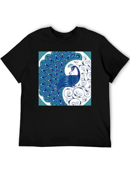 Peacock Graphic Tee - Stylish Mens T-Shirt