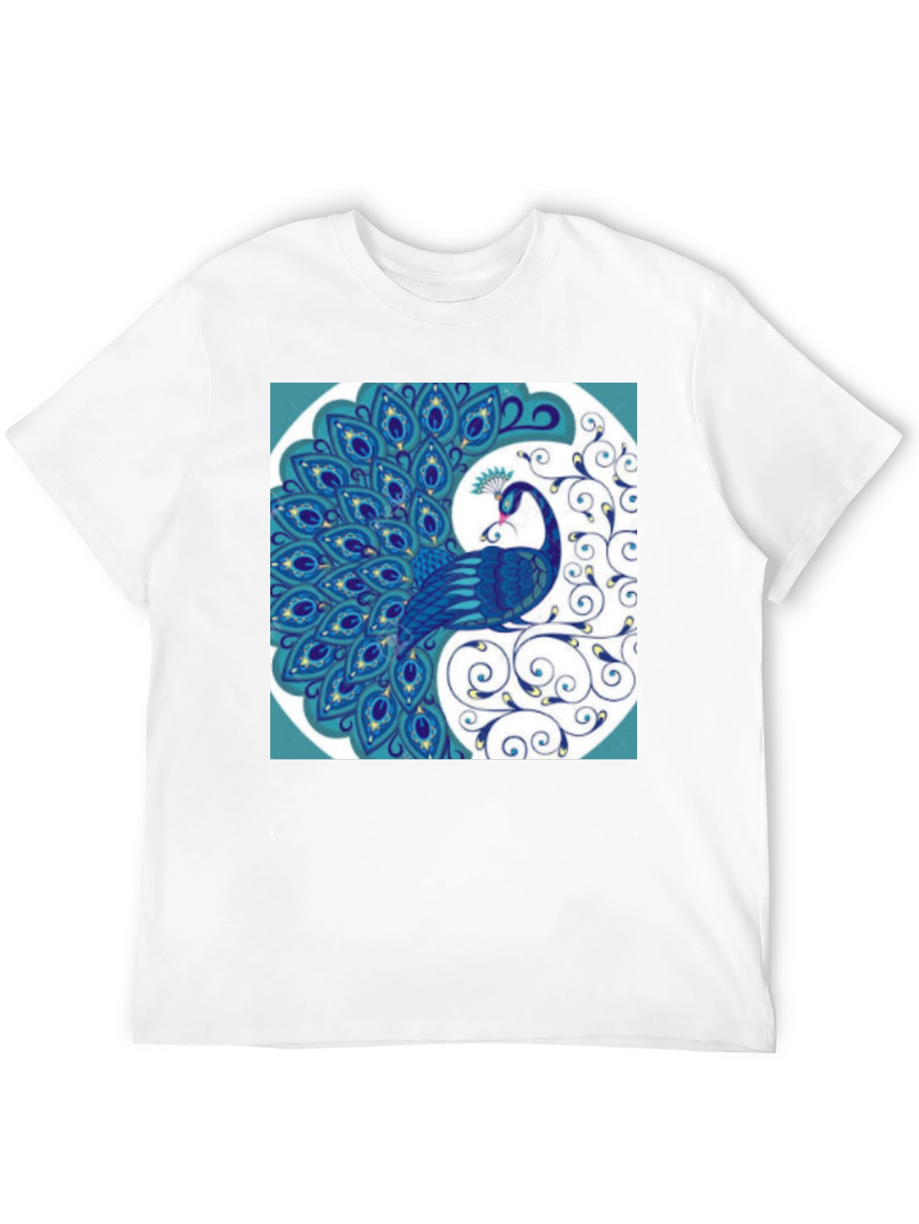 Peacock Graphic Tee - Stylish Mens T-Shirt