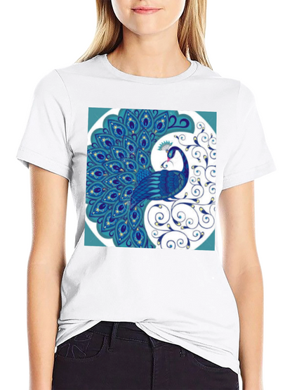 Peacock Graphic Tee - Stylish Mens T-Shirt