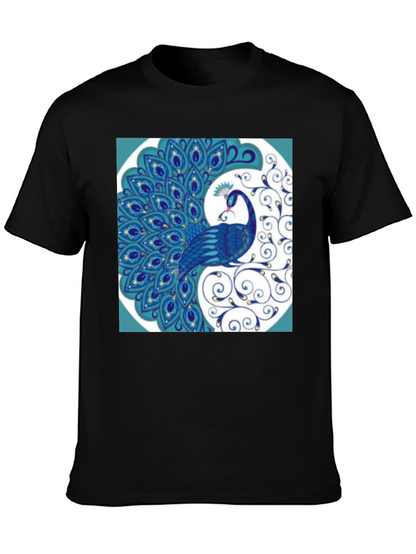 Peacock Graphic Tee - Stylish Mens T-Shirt