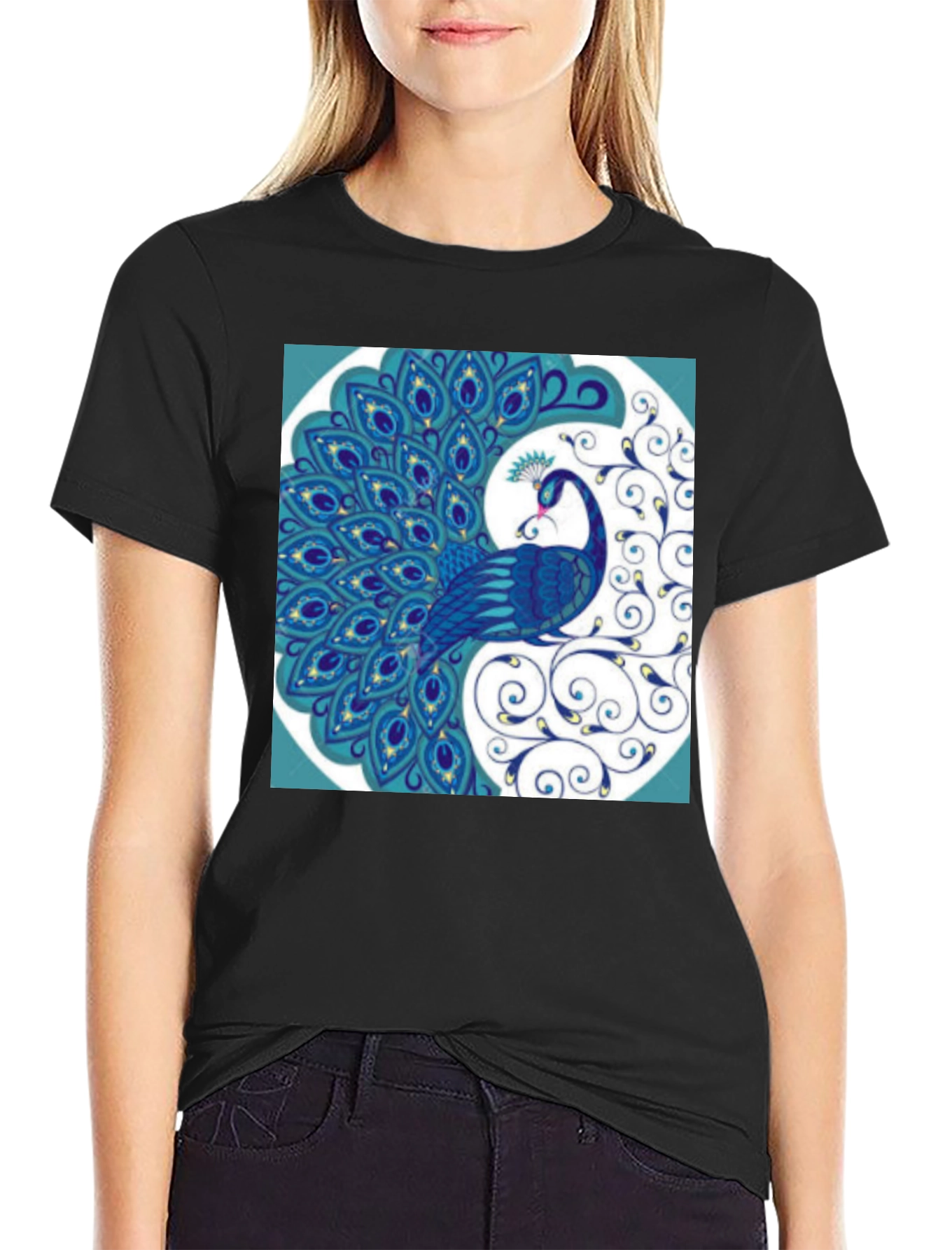 Peacock Graphic Tee - Stylish Mens T-Shirt