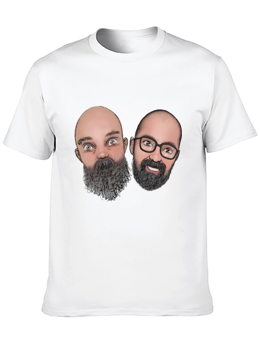 Funny Beard Guys Black T-Shirt