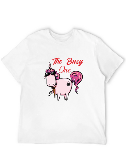 The Busy One Unicorn Graphic T-Shirt