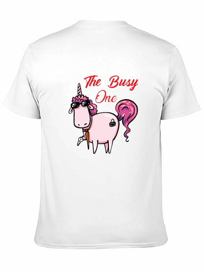 The Busy One Unicorn Graphic T-Shirt