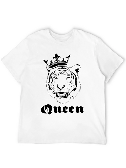 Queen Tiger Graphic Tee - Mens Black T-Shirt