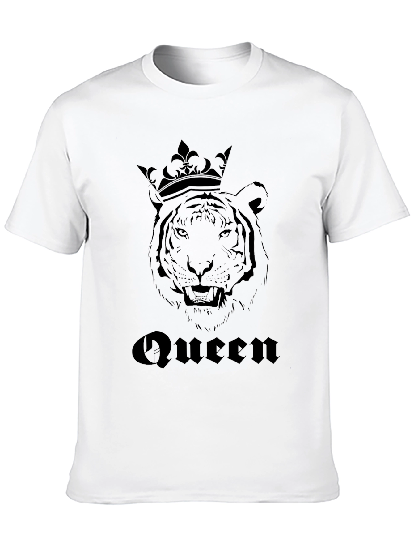 Queen Tiger Graphic Tee - Mens Black T-Shirt