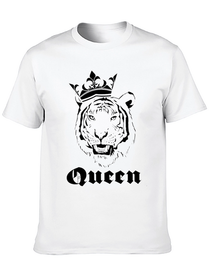 Queen Tiger Graphic Tee - Mens Black T-Shirt