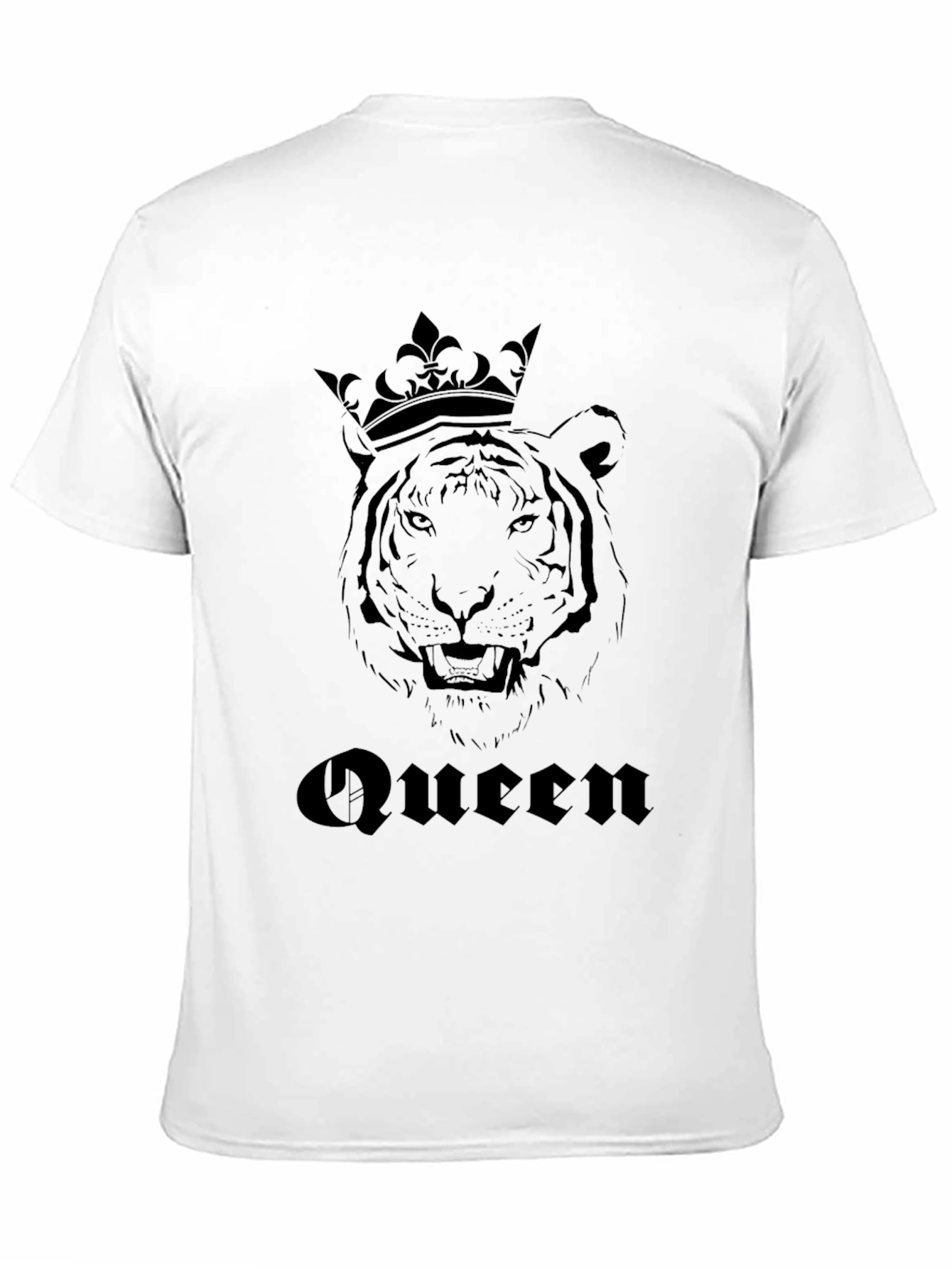 Queen Tiger Graphic Tee - Mens Black T-Shirt