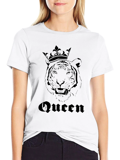 Queen Tiger Graphic Tee - Mens Black T-Shirt