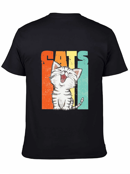 Funny Cats Graphic Tee - Retro Style Unisex T-Shirt