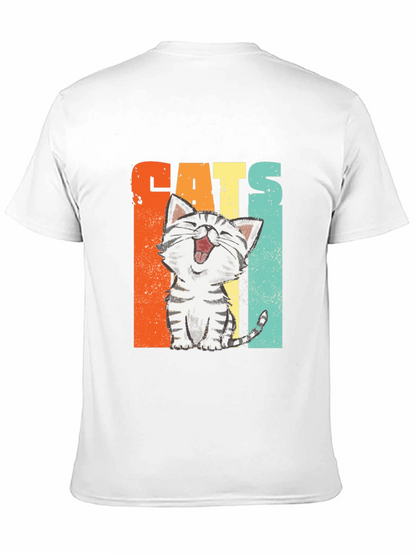 Funny Cats Graphic Tee - Retro Style Unisex T-Shirt