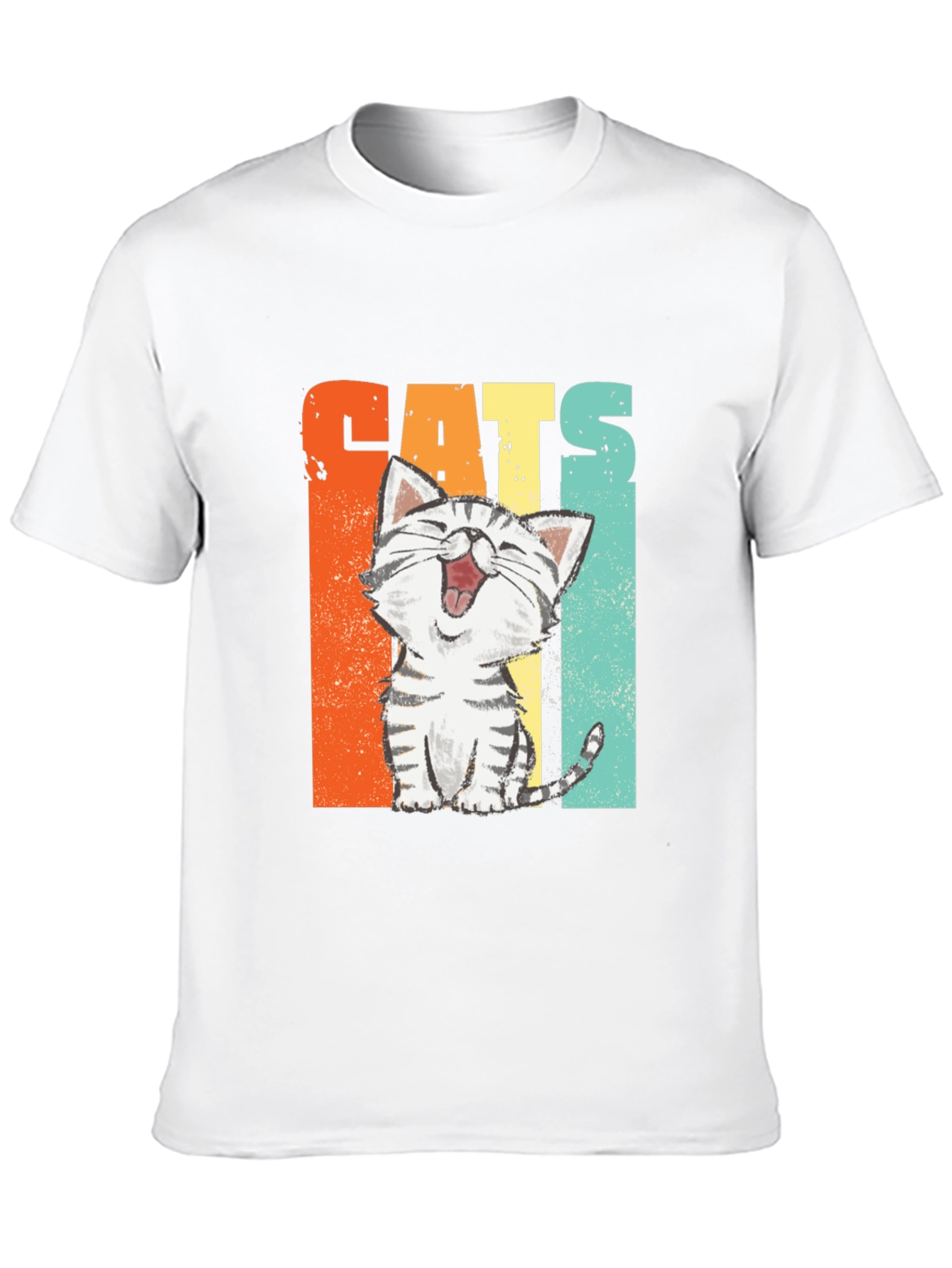 Funny Cats Graphic Tee - Retro Style Unisex T-Shirt