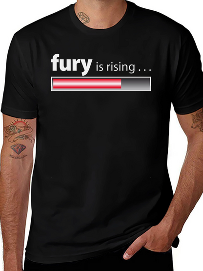 Fury is Rising Loading Bar Black T-Shirt