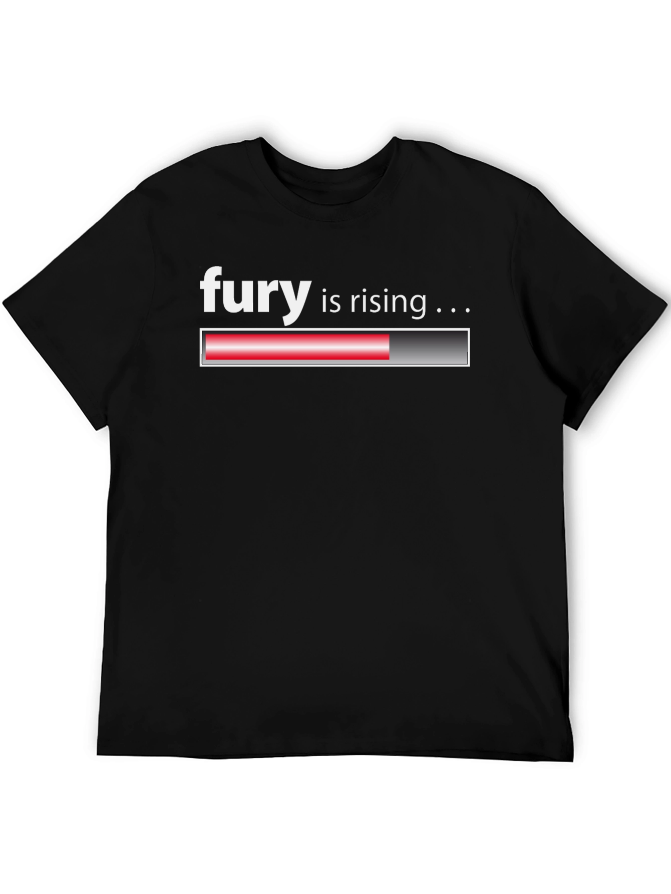 Fury is Rising Loading Bar Black T-Shirt