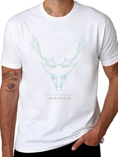 Geometric Deer Head Tee