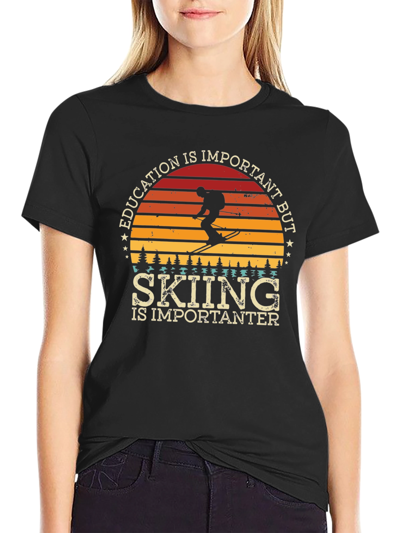 Skiing is Importanter Tee