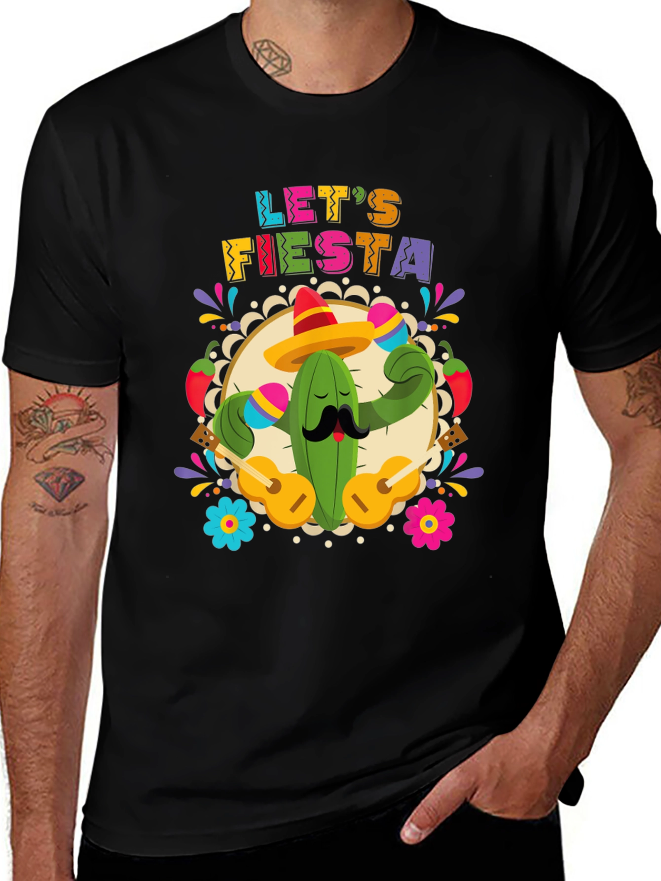 Lets Fiesta Cactus T-Shirt - Cinco De Mayo