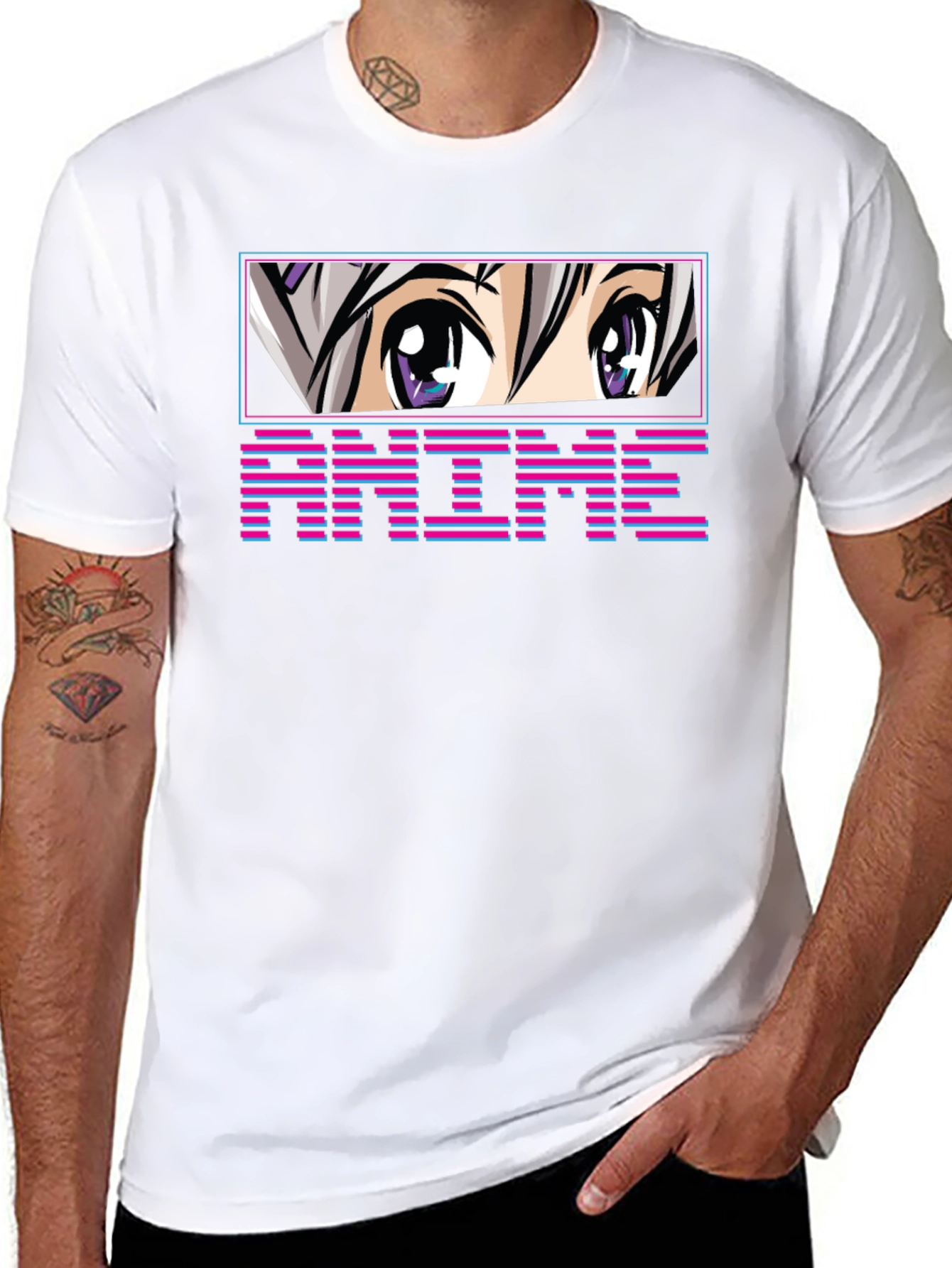 Anime Eyes T-Shirt - Unique Graphic Tee