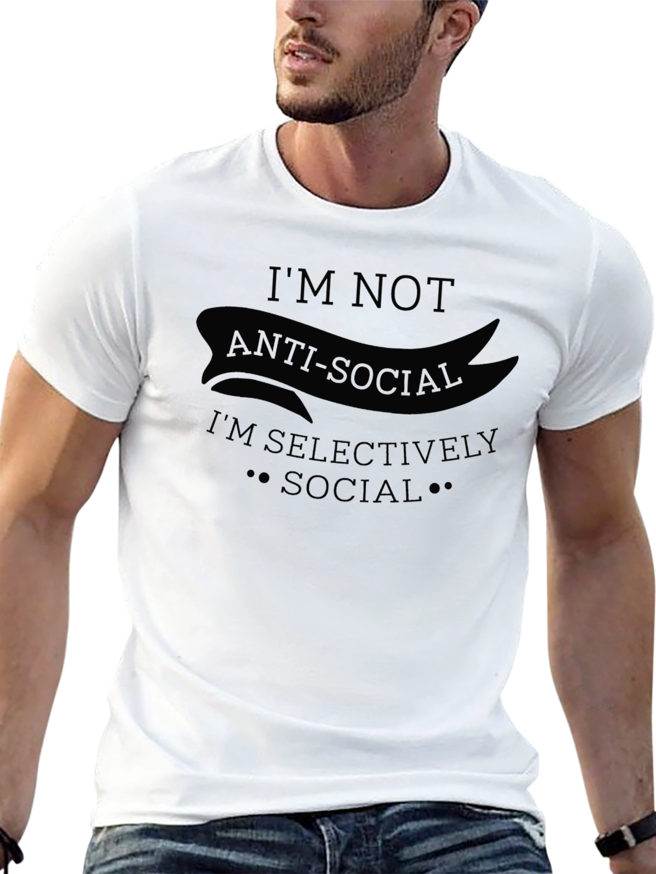 Anti-Social Selectively Social Graphic T-Shirt