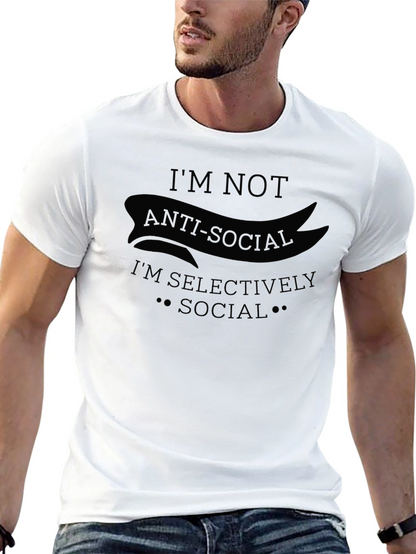 Anti-Social Selectively Social Graphic T-Shirt