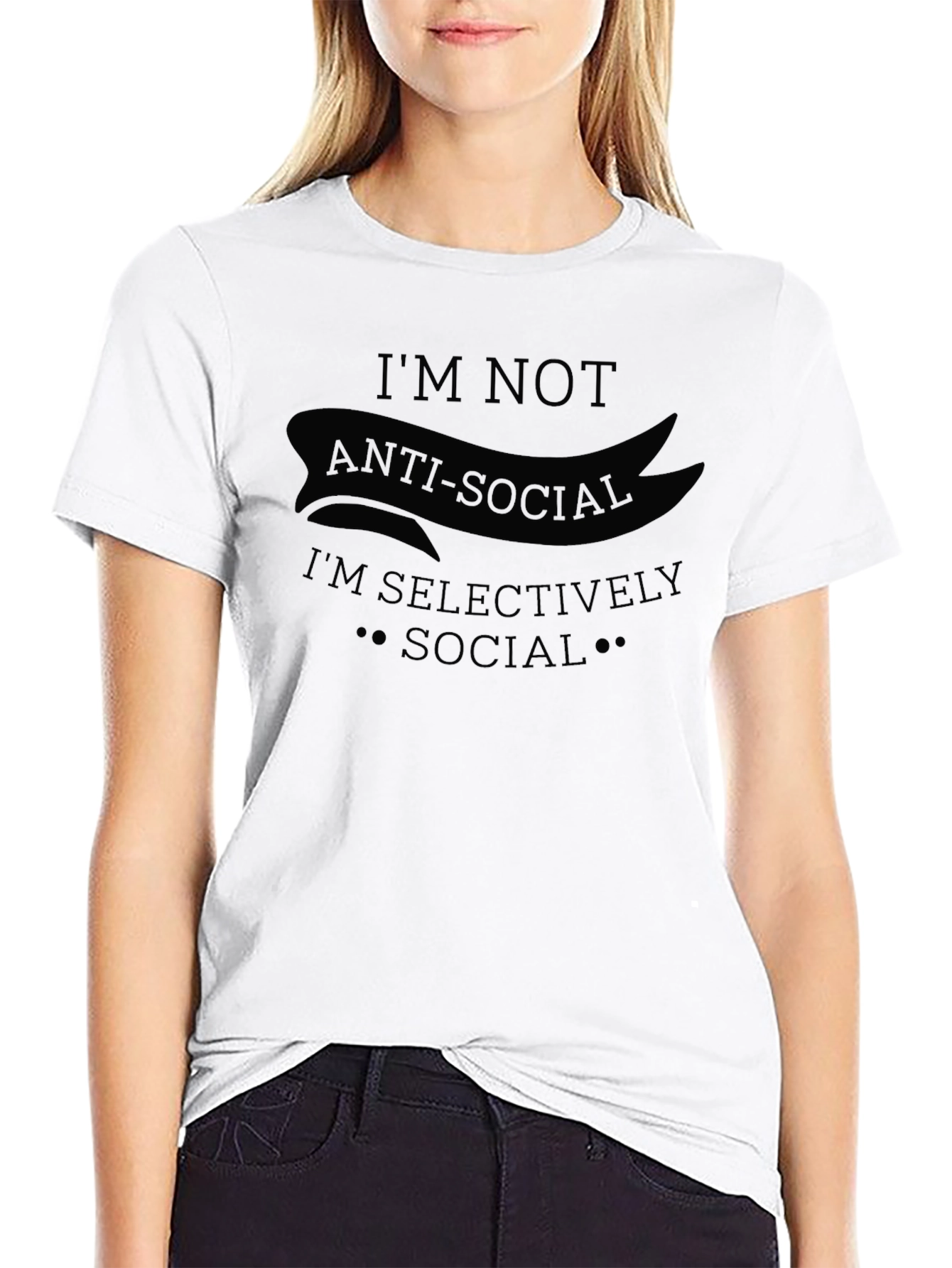 Anti-Social Selectively Social Graphic T-Shirt