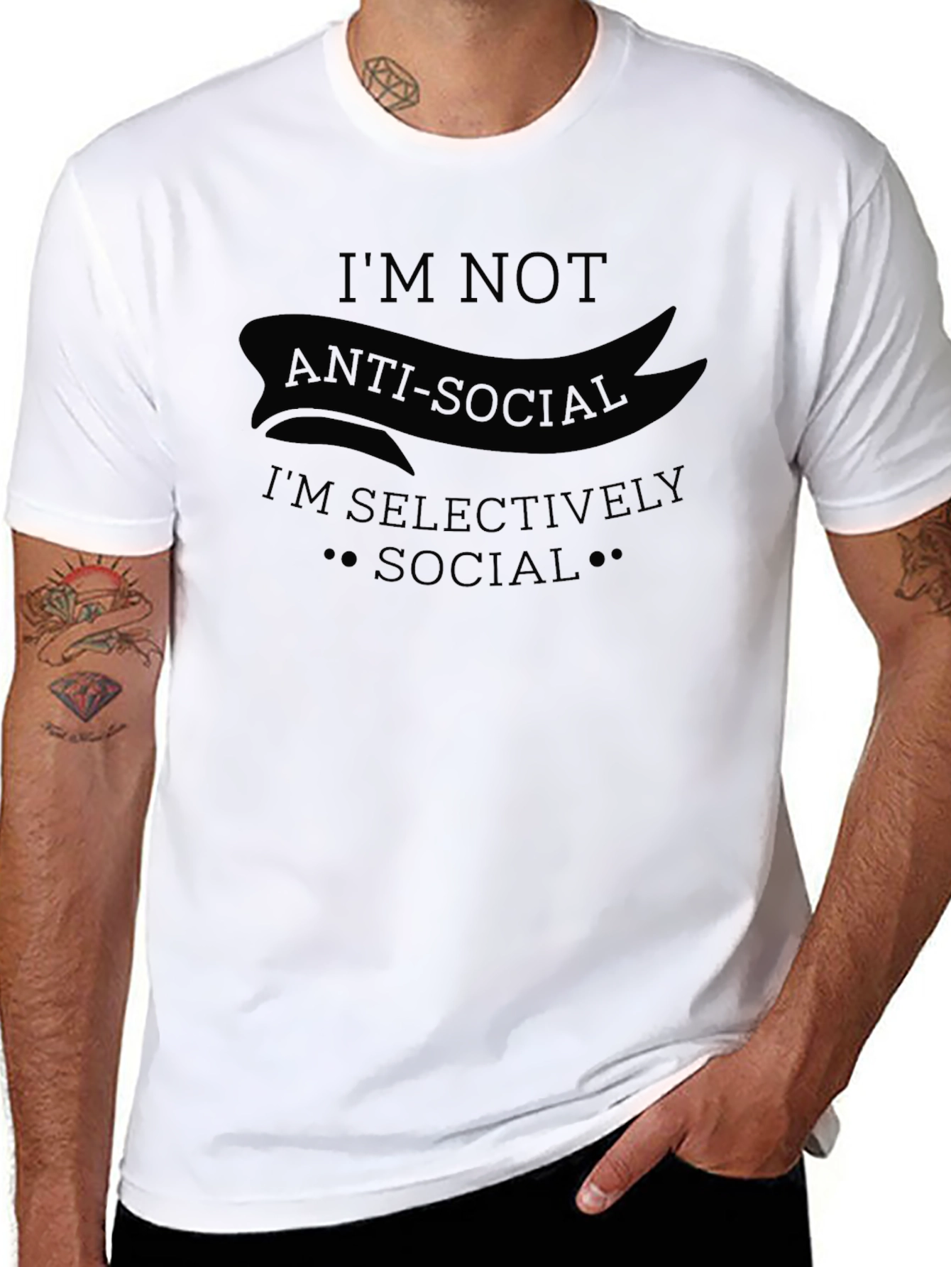 Anti-Social Selectively Social Graphic T-Shirt