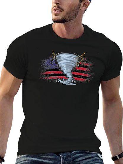 Tornado American Flag Graphic Tee