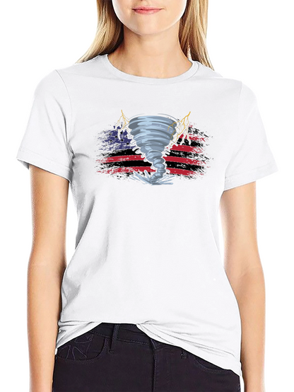 Tornado American Flag Graphic Tee